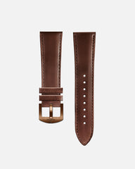 Brown Leather strap - pin buckle rust