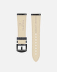 Grey Python Leather strap - pin buckle anthracite