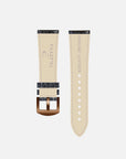 Grey Python Leather strap - pin buckle rust