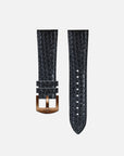 Grey Python Leather strap - pin buckle rust