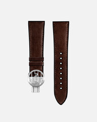 Brown Leather strap - butterfly clasp