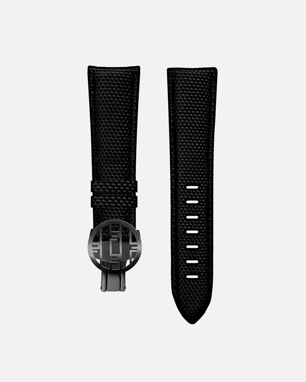 Black Textile strap - butterfly clasp Anthracite