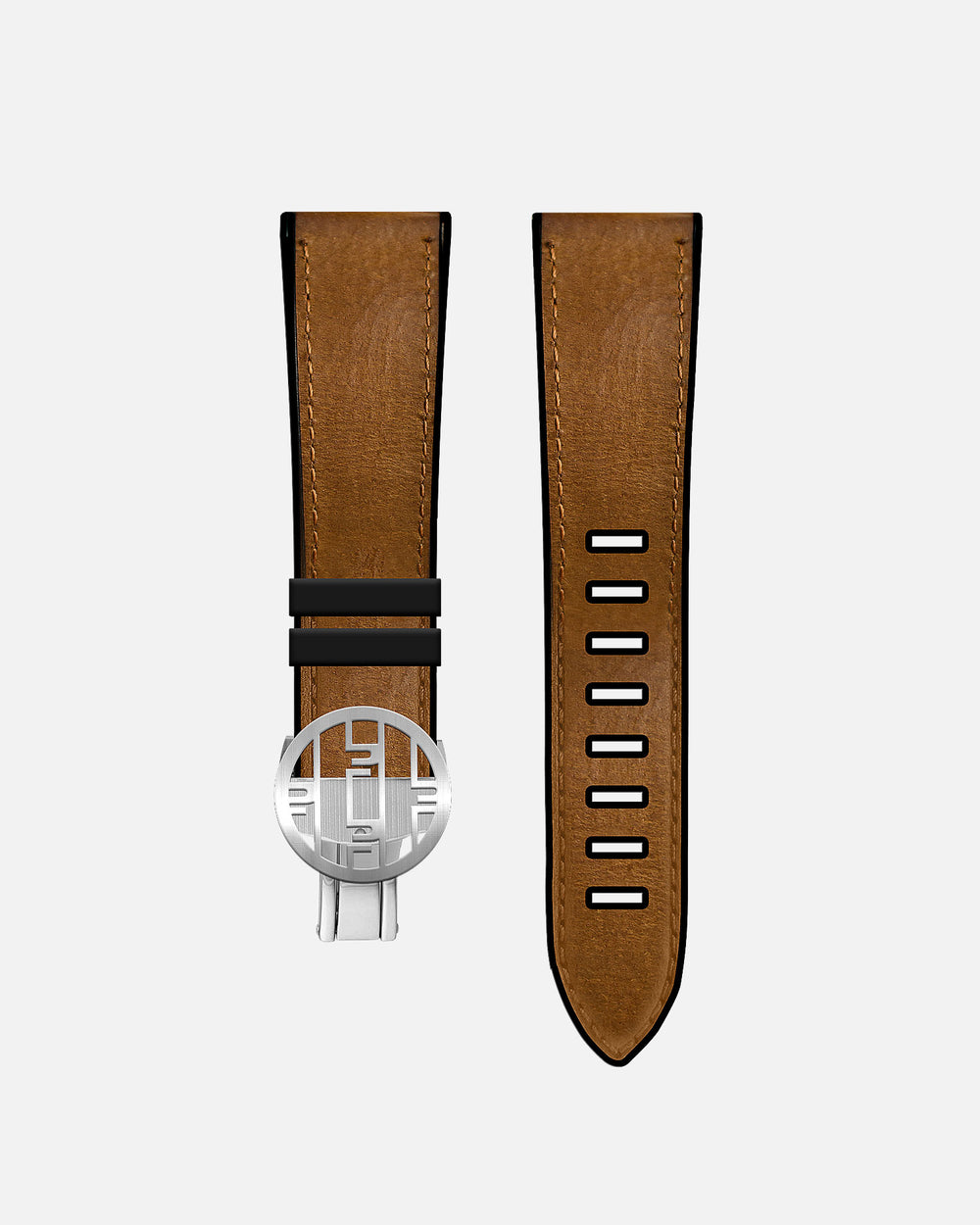 Mustard Leather strap - butterfly clasp
